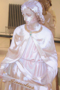 Felician College - Painted Angel Statues and Restoration